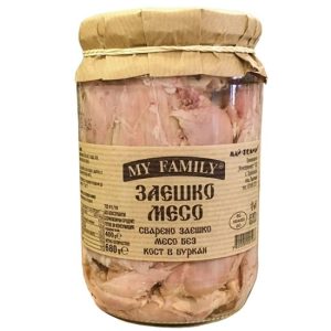 ВАРЕНО ЗАЕШКО МЕСО 680ГР MY FAMILY