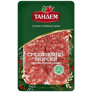 СРЕДИЗ. СУРОВО-СУШЕН САЛАМ СЛАЙС 100ГР ТАНДЕМ