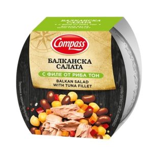 БАЛКАНСКА САЛАТА С РИБА ТОН 160ГР КОМПАС