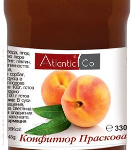 КОНФИТЮР ПРАСКОВИ 330ГР АТЛАНТИК-КО